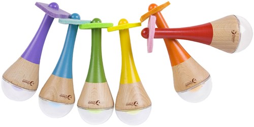 Classic World wooden maracas rainbow - musical toy for children-3
