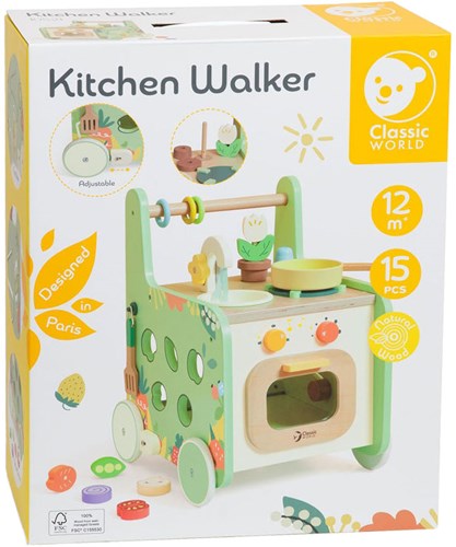 Classic World wooden kitchen walker - educational toy 15-piece set