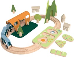 Classic World wooden train track playset - 40 pieces - educational toy