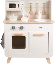 Classic World wooden play kitchen chef 11-piece toy kitchen white