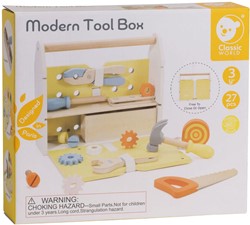 Classic World Houten Gereedschapskist Modern, 27dlg.