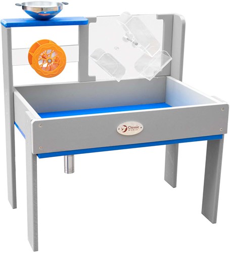 Classic World wooden sand and water table blue garden toy