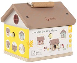 Classic World wooden lock house activity toy 11-piece FSC
