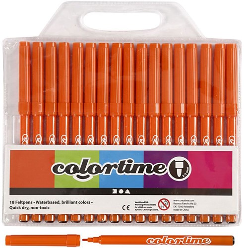 Creativ Company orange marker set - 18 felt-tip pens for kids