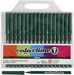 Creativ Company dark green marker set - 18 felt tip pens for kids