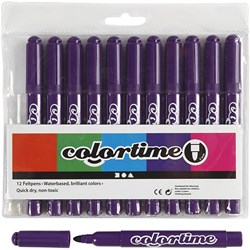 Creativ Company purple jumbo markers - 12 pieces - felt tip pens for kids