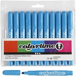 Creativ Company light blue markers 12 pcs - felt tip pens for kids