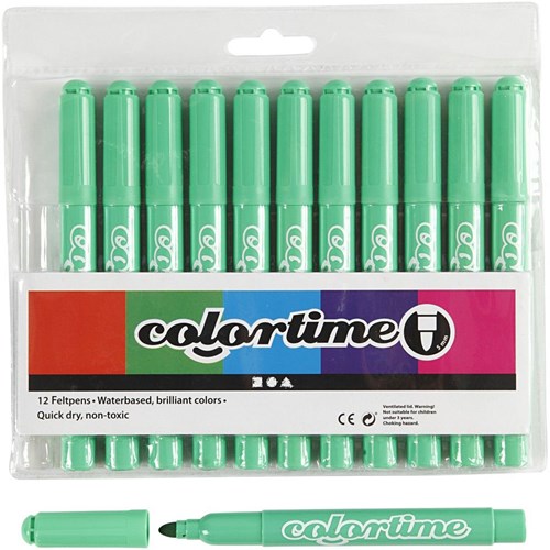 Creativ Company jumbo markers light green 12 pcs - felt tip pens kids