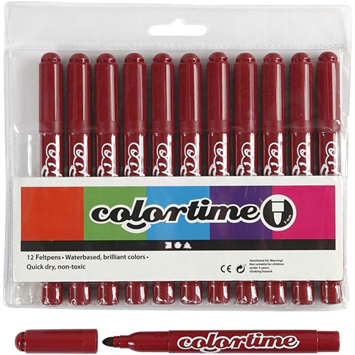 Creativ Company markers wine red jumbo 12 pcs - felt tip pens kids
