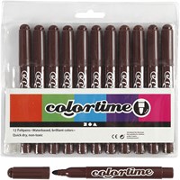 Creativ Company markers dark brown jumbo 12 pieces felt tip pens