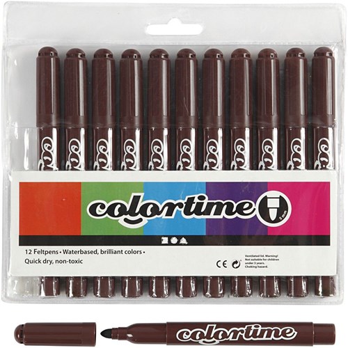 Creativ Company markers dark brown jumbo 12 pieces felt tip pens