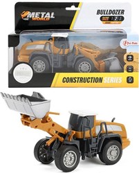 Toi-Toys construction vehicle wheel loader metal model 1:55 yellow