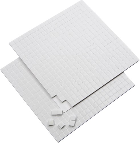 Creativ Company 3D foam pads white 5x5x2mm craft material 2 sheets-2
