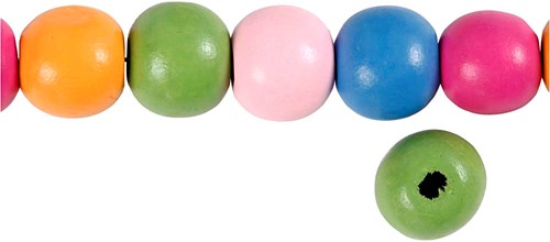 Creativ Company wooden bead mix - colorful craft beads 12mm 40 pieces-3