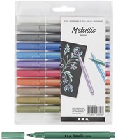 Creativ Company Metallic marker felt tip pens 12 metallic colours set-2