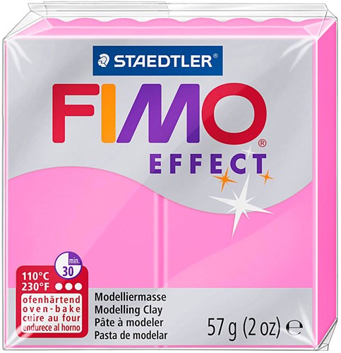 Fimo modelling clay neon pink - oven-bake clay 57g creative