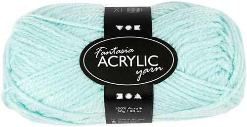 Creativ Company acrylic yarn mint green 50g 80m - soft textile yarn