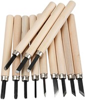 Creativ Company wood carving set - 12-piece tools for sculptures-3