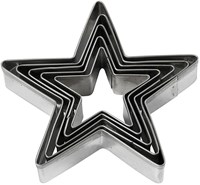 Creativ Company star cookie cutter set - dough and clay 5 pieces-2