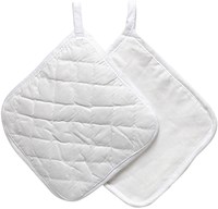 Creativ Company cotton pot holders white 20x20 cm set of 2 kitchen accessory-2