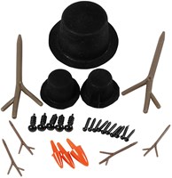 Creativ Company clay accessories set snowman making - colorful decoration-2