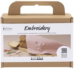 Creativ Company Mini Embroidery Napkin Craft Set - DIY Embroidery Kit