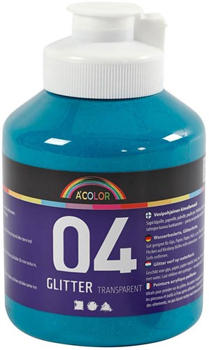 Creativ Company acrylic paint glitter turquoise 500ml kids painting crafts