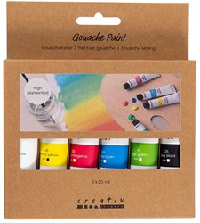Creativ Company gouache paint set standard colours 6x20 ml painting