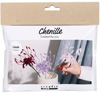 Creativ Company craft set flowers chenille wire light pink hobby