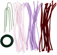 Creativ Company craft set flowers chenille wire light pink hobby-2