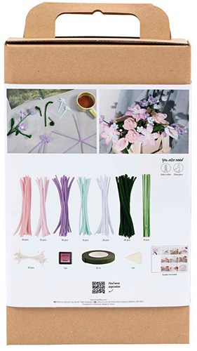 Creativ Company craft set flowers chenille wire pastel colors creative-3