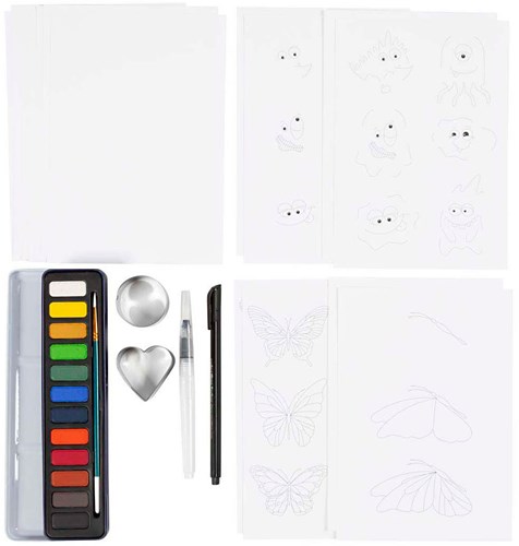 Creativ Company watercolour hobby set for kids painting and creative play-2