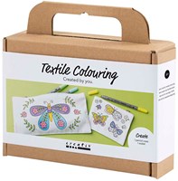 Creativ Company craft set textile decorating butterflies pastel colours - creative kit-2
