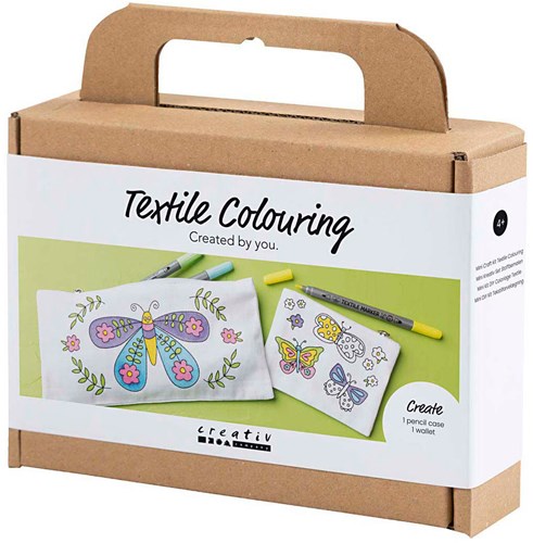 Creativ Company craft set textile decorating butterflies pastel colours - creative kit-2