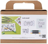 Creativ Company craft set textile decorating butterflies pastel colours - creative kit-3