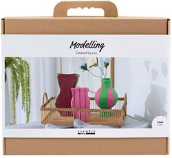 Creativ Company craft set papier-mâché vases DIY kit colourful