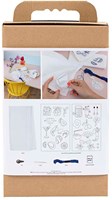 Creativ Company embroidery hobby set cotton napkins DIY-3
