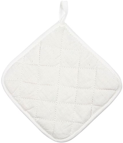 Creativ Company cotton pot holders set white 20x20 cm 4 pieces kitchen-3