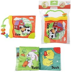 Baby fabric crinkle book + rattle 71006A