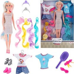 Lauren teen doll+hairext.+acc. 04117A