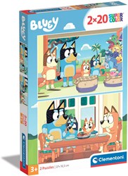 Clementoni puzzle Bluey 2x20 pieces - kids jigsaw puzzle cardboard