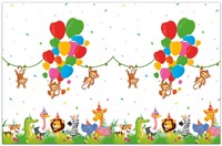 Globos tablecloth jungle balloons - plastic - 120x180cm - party
