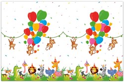 Globos tablecloth jungle balloons - plastic - 120x180cm - party