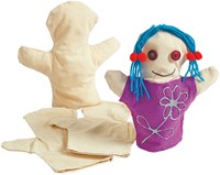 Colorations craft set hand puppets - decorate your own puppets, 12 pieces-2