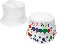 Colorations canvas bucket hat craft set - 10 pieces for kids-3