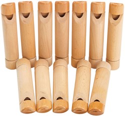 Colorations wooden slide whistle music set - customizable whistles 12 pcs