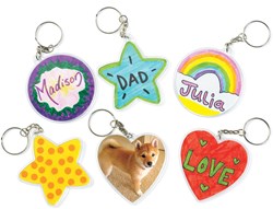 Colorations keychain craft set - create your own keychain, 12 pieces