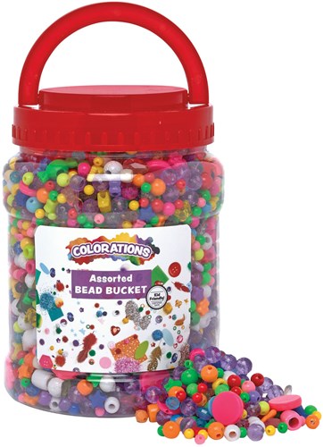 Colorations beads set - creative plastic beads bucket 6000 pieces