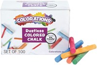 Colorations colored dustless chalk - 100 pieces school chalk-2
