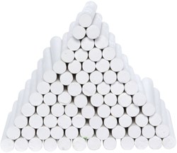 Colorations white dustless chalk 100 pieces - school chalk